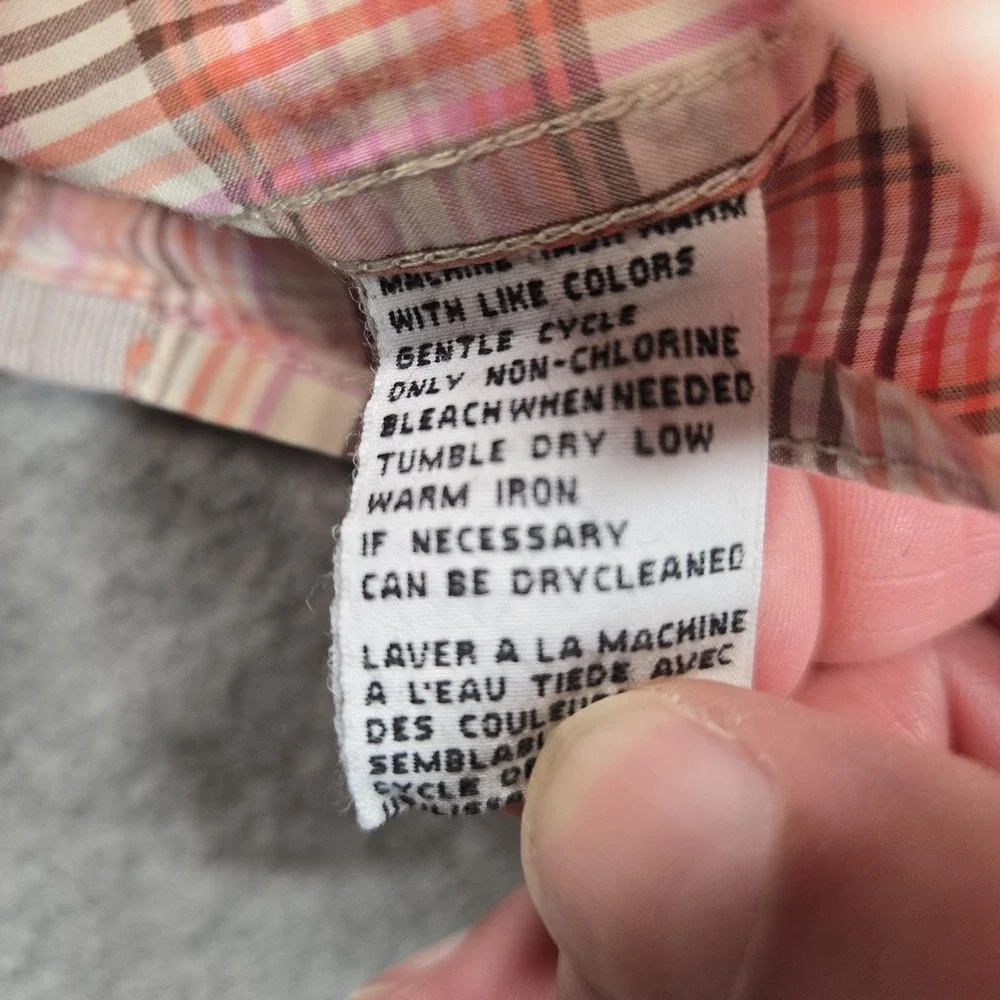 Tommy Bahama Shirt Mens 2XL‎ Pink Plaid Long Sleeve Button Front Casual Cotton